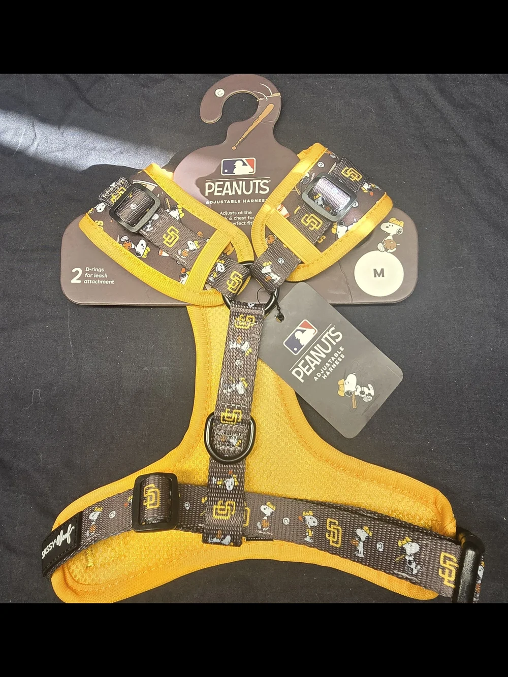 Peanuts Yellow and Brown San Diego Padres Dog Harness